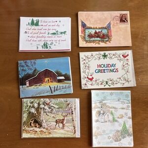 Vintage Holiday Greeting Cards Lot Famous Artists Studios Missouri Embossed